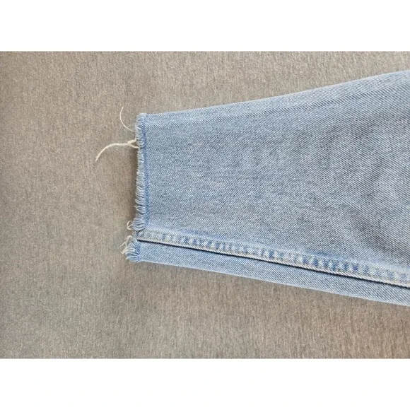 American Apparel Jeans Womens 26 Light Wash Relaxed Fit‎ Mushrooms Cactus Fray - Picture 4 of 14